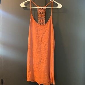 Orange mini summer dress/ Size S